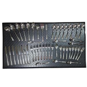Rogers Stainless by Oneida Service for 8 Silverware Set with Serving Pieces‎